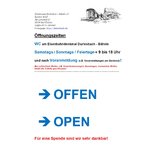 Foto WC-Anlagen beim Denkmal des Durlesbach-Bähnle - Nutzungshinweise außen